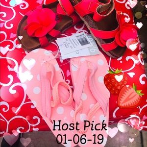 Two pair of little girls sandals